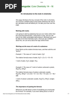 Introduction To Mole in Chemistry