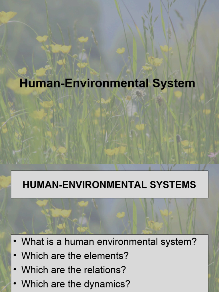 ENV 107 Lecture+12 13 Human-Environmental+System | PDF