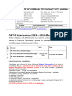 Round-II GAT-B (DBT Courses) Insturctions For Candidates (Admission 2023-2024)