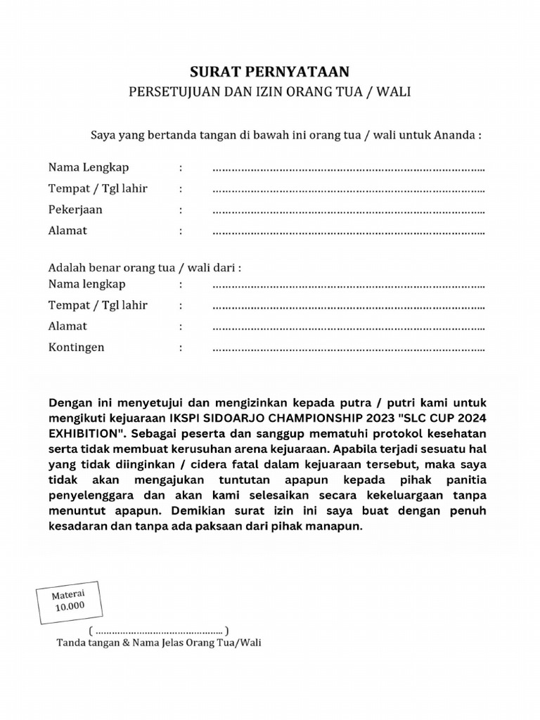 Print Surat Izin | PDF