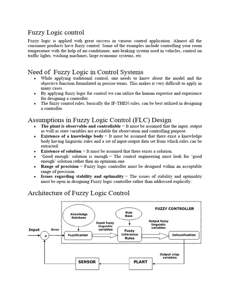 Fuzzy Logic Control | PDF | Fuzzy Logic | Artificial Neural Network