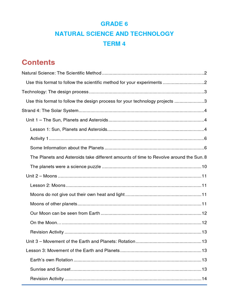 Grade 6 Science: Solar System Overview | PDF | Planets | Solar System