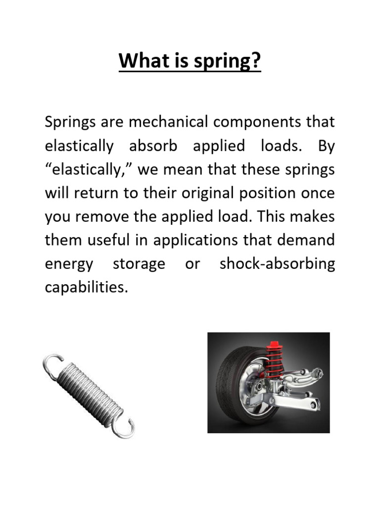 What Is Spring? | PDF | Lever | Mechanics