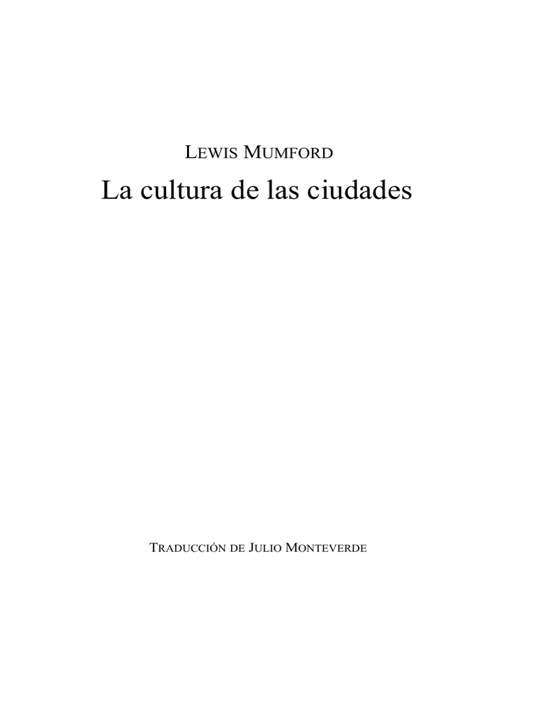 Las Ciudades Munford PDF