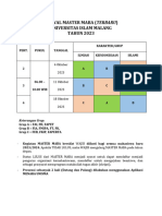 Jadwal Master Maba Putaran 1 (New)