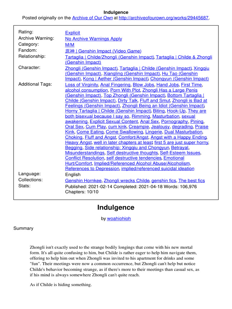 Indulgence | PDF | Ejaculation | Forgiveness