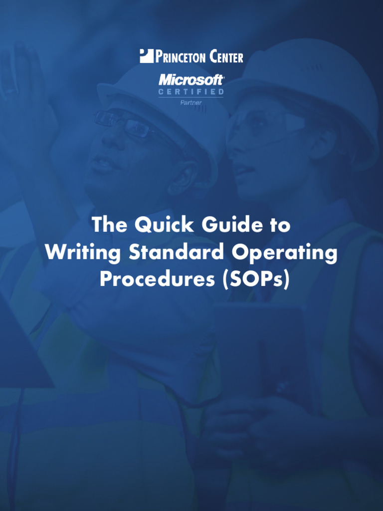 Princeton Center Guide To Writing Standard Operating Procedures | PDF ...