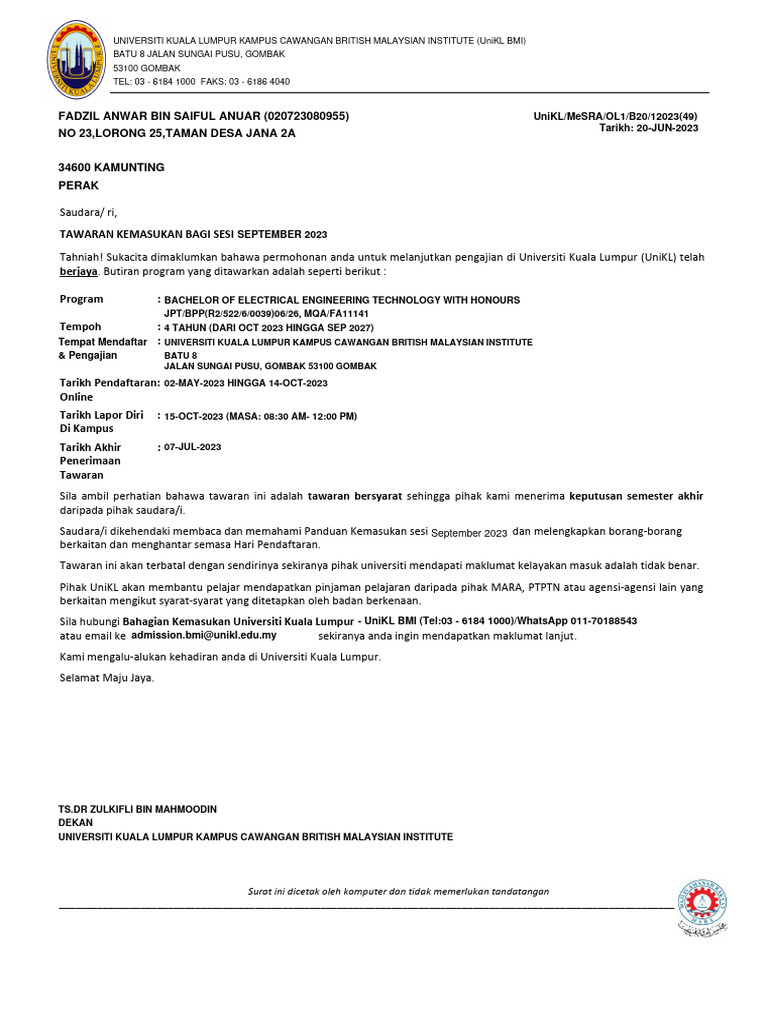 Offer Letter | PDF