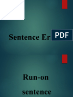 Common Sentence Error