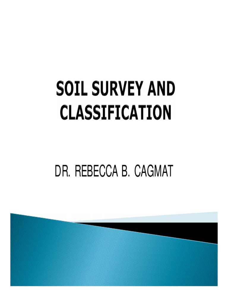 Soil Survey And Classification Compatibility Mode Pdf