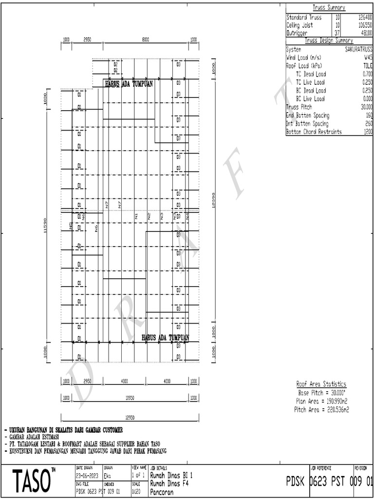 Gambar Kerja Atap Rumah | PDF