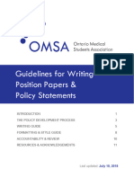 Omsa Policy and Position Paper Guidelines 2018