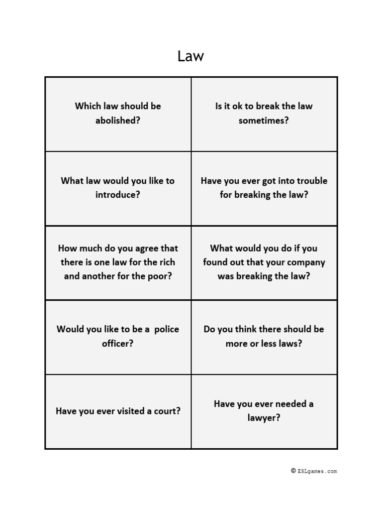 Conversation Questions Law PDF