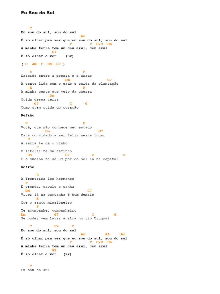 Letra e Cifras de 