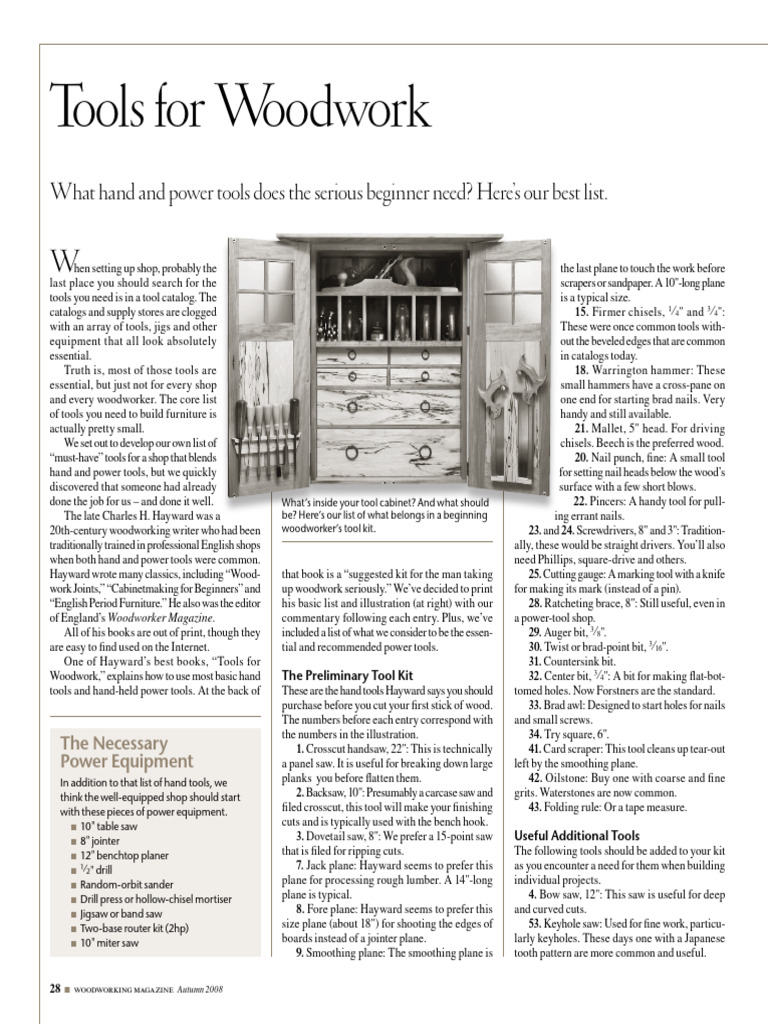 Tools Woodwork | PDF
