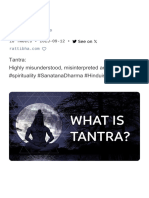 Tantra - Highly - Misunderstood, - Misinterpreted - Thread - by - Satyamshakti9 - Sep 12, 23 - From - Rattibha