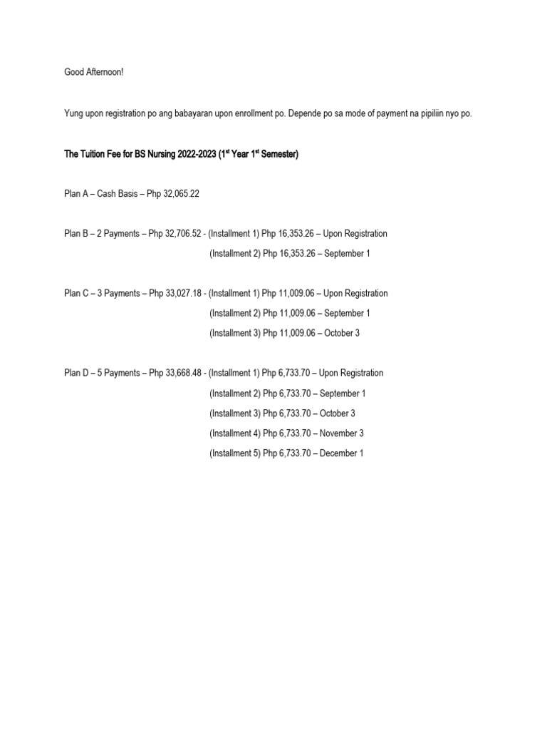 MMC Cast Tution Fee | PDF