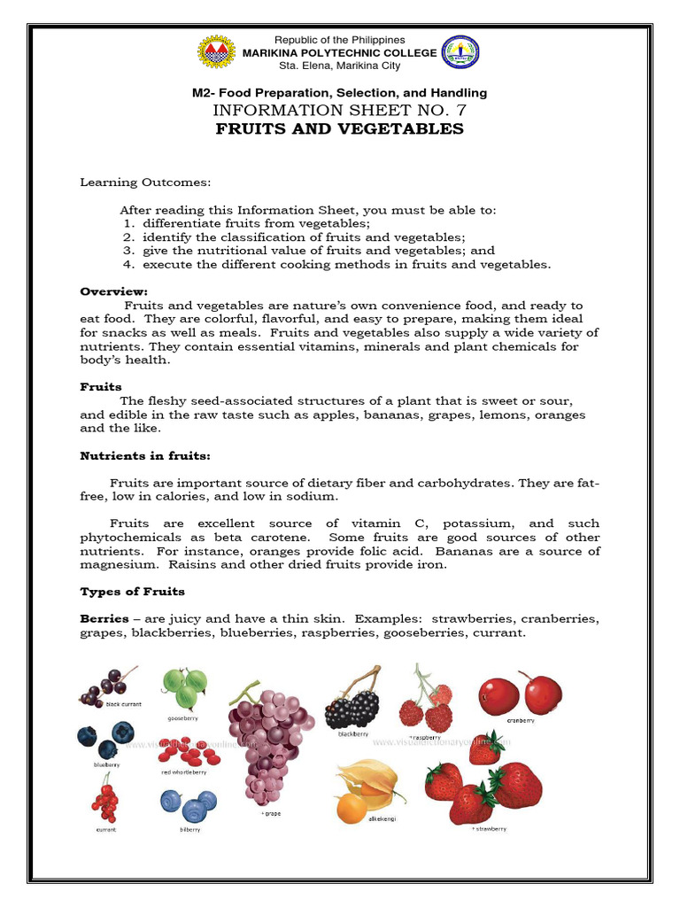 I.s7 Fruits Vegetables | PDF | Vegetables | Foods