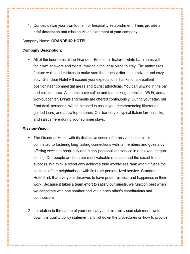 06 Worksheet 1 | PDF | Hotel