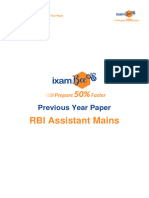 RBI Assistant 2019 Mains Previous Year Paper