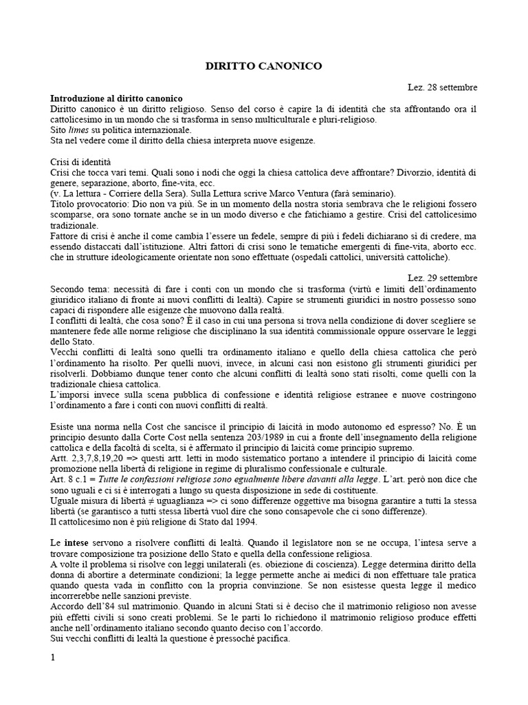 Diritto Canonico PDF