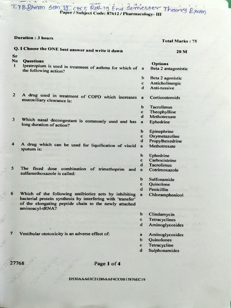 Sem 6 Papers | PDF