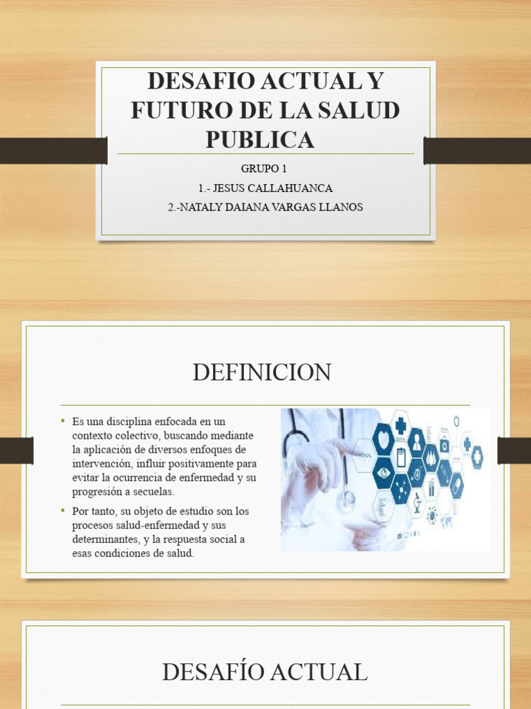 Desafio Actual y Futuro de La Salud Publica | PDF