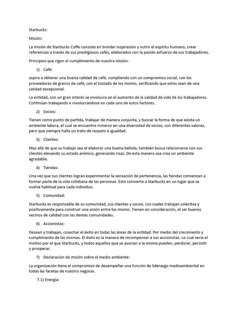 Starbucks | PDF