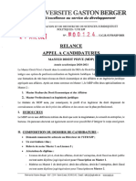 Appel À Candidature Master Droit Privé RELANCE