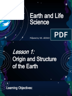 Lesson 1 - Origin and Structure of The Earth