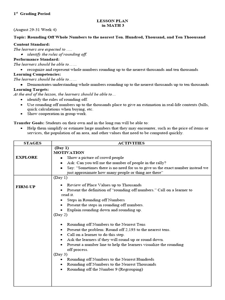 Rounding off pdf learning rounding