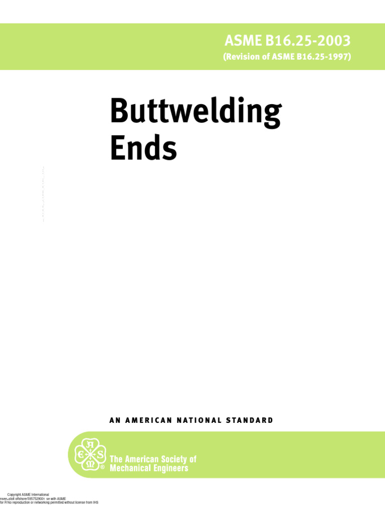 Asme b16 25 2003 buttwelding ends pdf