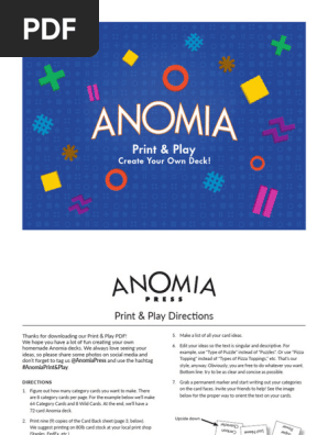 Anomia Print & Play