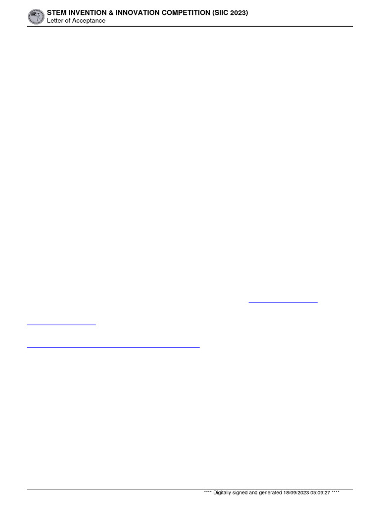 TM127 - Acceptance Letter | PDF | Malaysia