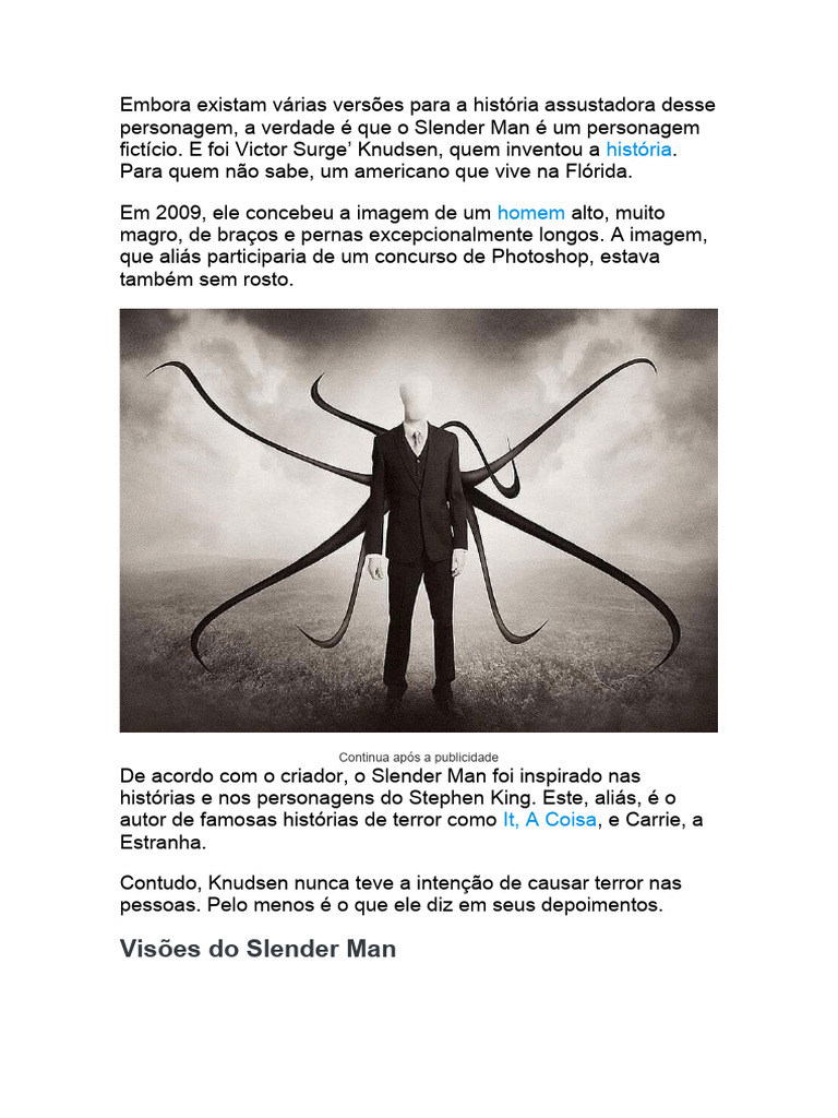 Embora Existam Várias Versões para A História Assustadora Desse Personagem  | PDF | Ficção de terror, image size:768x1024