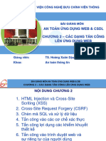 DauHoang-WebDBSecurity-Chuong 2 - Cac Dang Tan Cong Len Ung Dung Web
