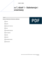 Klasa 7, Dział 1 - Substancje I Ich Przemiany - ROZWIĄŻ