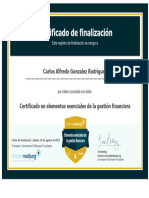 Certificate Gestion Financiera