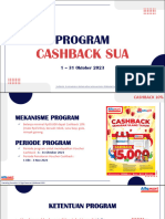 Sosialisasi Program Cashback SUA (1-31 Okt 2023)