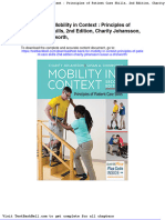 Test Bank For Mobility in Context Principles of Patient Care Skills 2nd Edition Charity Johansson Susan A Chinworth Full Download
