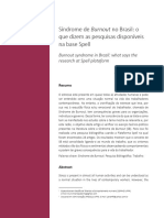 Síndrome de Burnout No Brasil: o Que Dizem As Pesquisas Disponíveis Na Base Spell