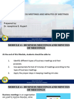 m4 PPT Pres - Business Meetings and Minutes of Meetings