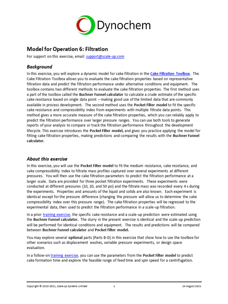 Filtration and Centrifugation Training Exercise 2 dc5 | PDF