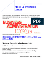 CSS Solved MCQS of BUSINESS ADMINISTRATION