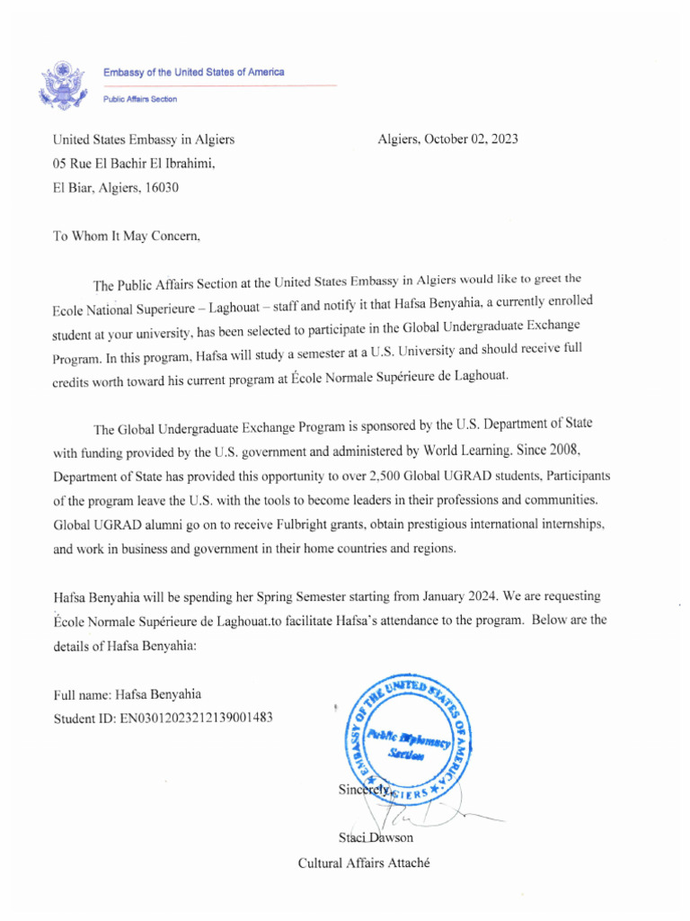 Letter To ENS School 03102023 | PDF