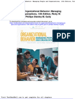 Test Bank For Organizational Behavior Managing People and Organizations 13th Edition Ricky W Griffin Jean M Phillips Stanley M Gully Full Download