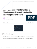 The Fathomed Phantom - How A Simple Game Theory Explains The Ghosting Phenomenon - by Andi Tiara - Medium