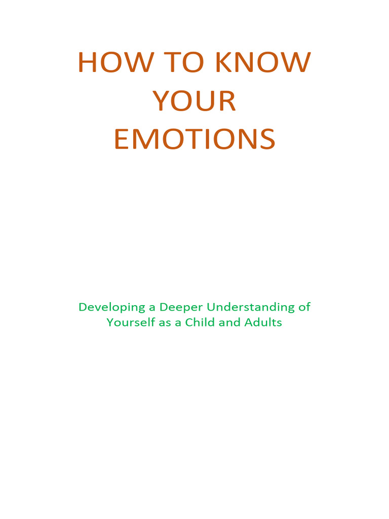 How To Know Your Emotions | PDF | Borderline Personality Disorder ...