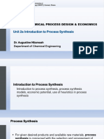 Process Synthesis 1 - Introduction