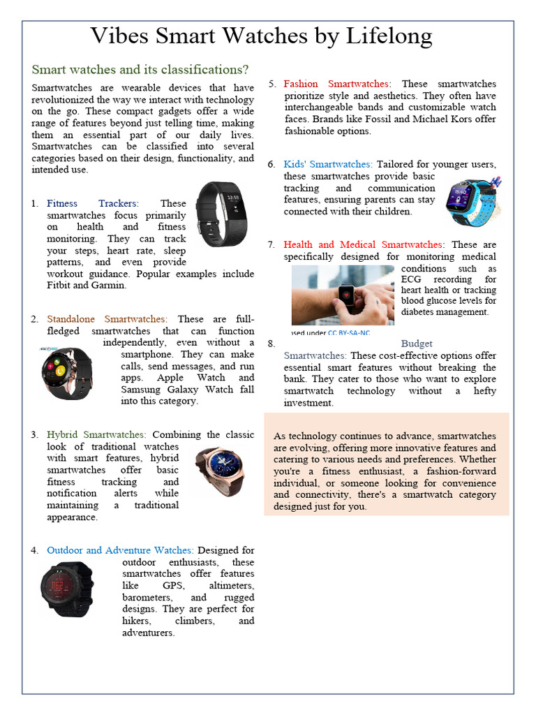 Top Smartwatch Brands Explained | PDF | Smartwatch | Mobile Computers
